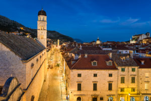 Old town of Dubrovnik at night, Croatia Old town of Dubrovnik at night, Croatia